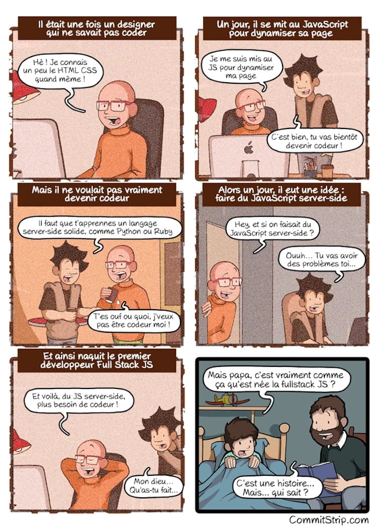 CommitStrip Le fullstack JS