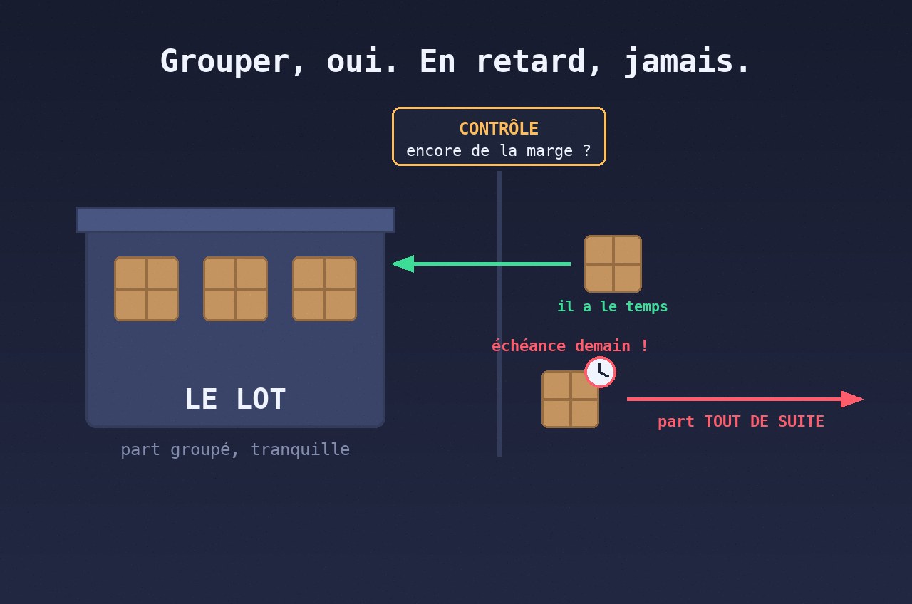 Les délais sont une obligation, le regroupement une optimisation : comment j'ai construit un batcher incapable de mettre en retard