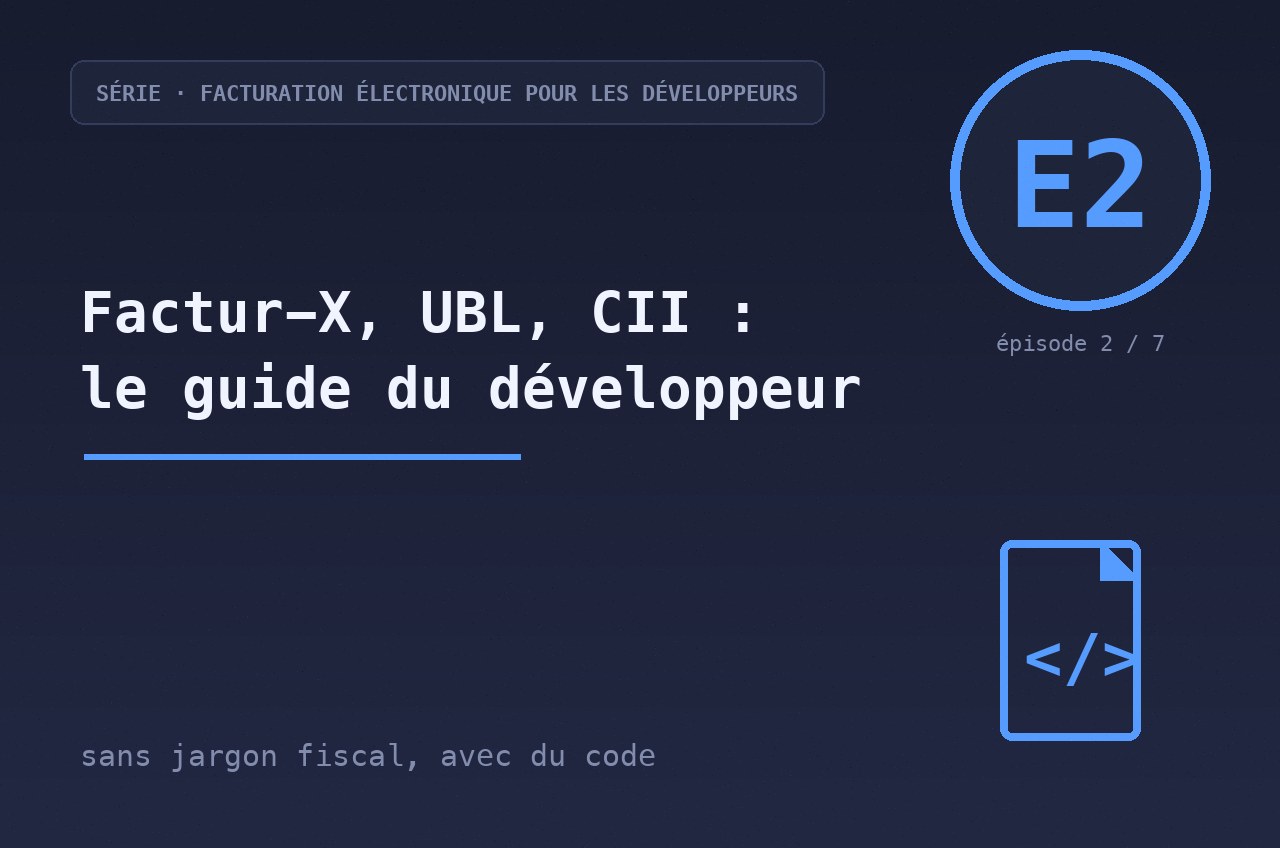 Factur-X, UBL, CII : le guide du développeur qui doit produire (ou lire) des factures électroniques