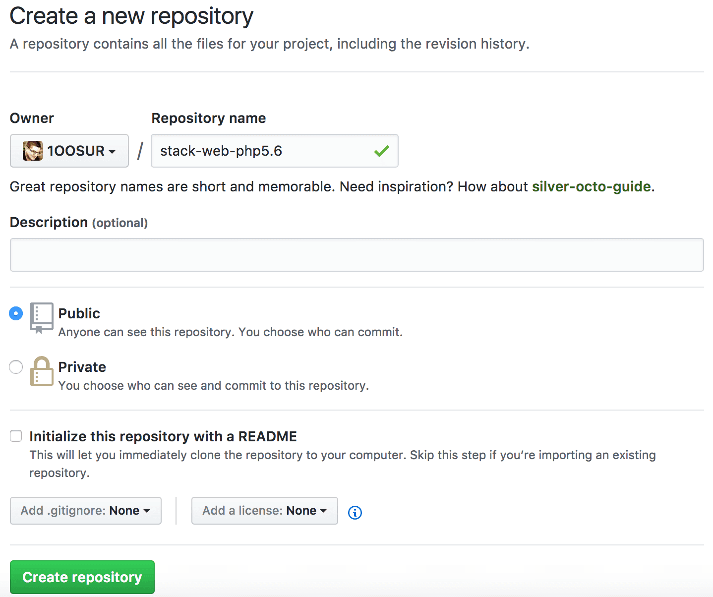 Création de votre dépôt sur Github