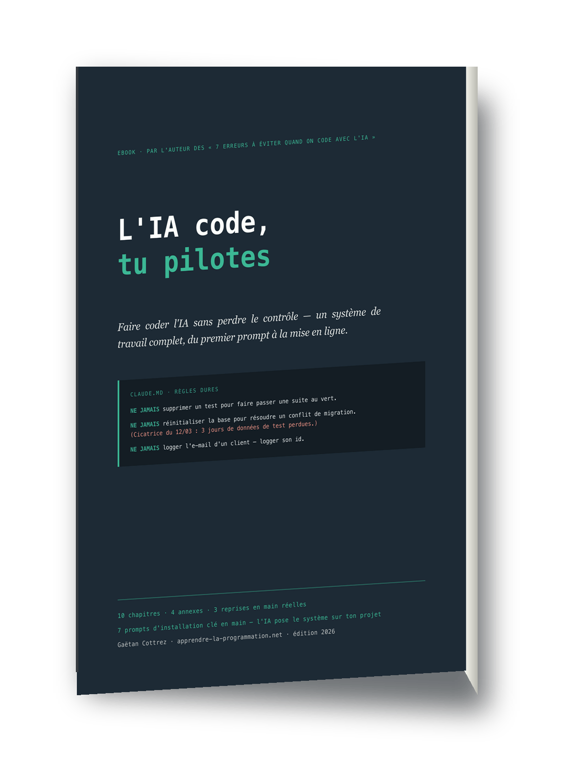 Le livre L'IA code, tu pilotes